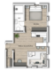 Erstbezug: 2-Zimmer-Wohnung Erdgeschoss im Kulturdenkmal - Grundriss Wohnung 1
